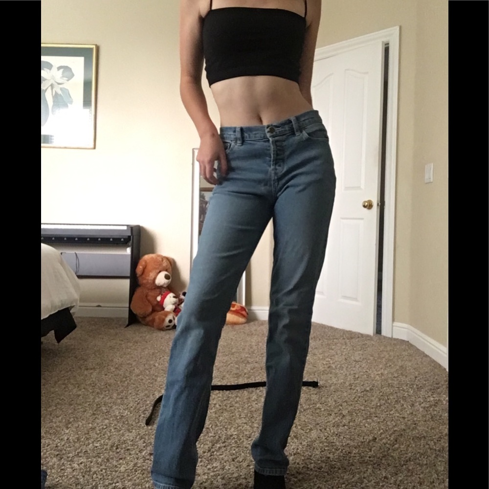 Button Up Blue Jeans